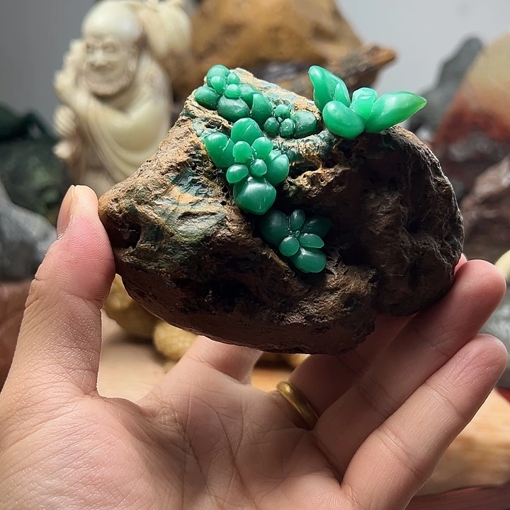 四川石雅安绿摆件