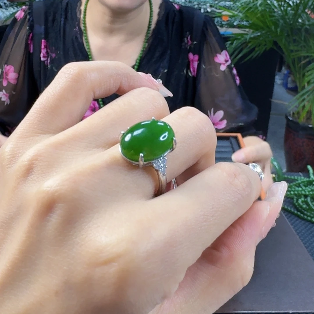 和田玉（碧玉）戒指合金