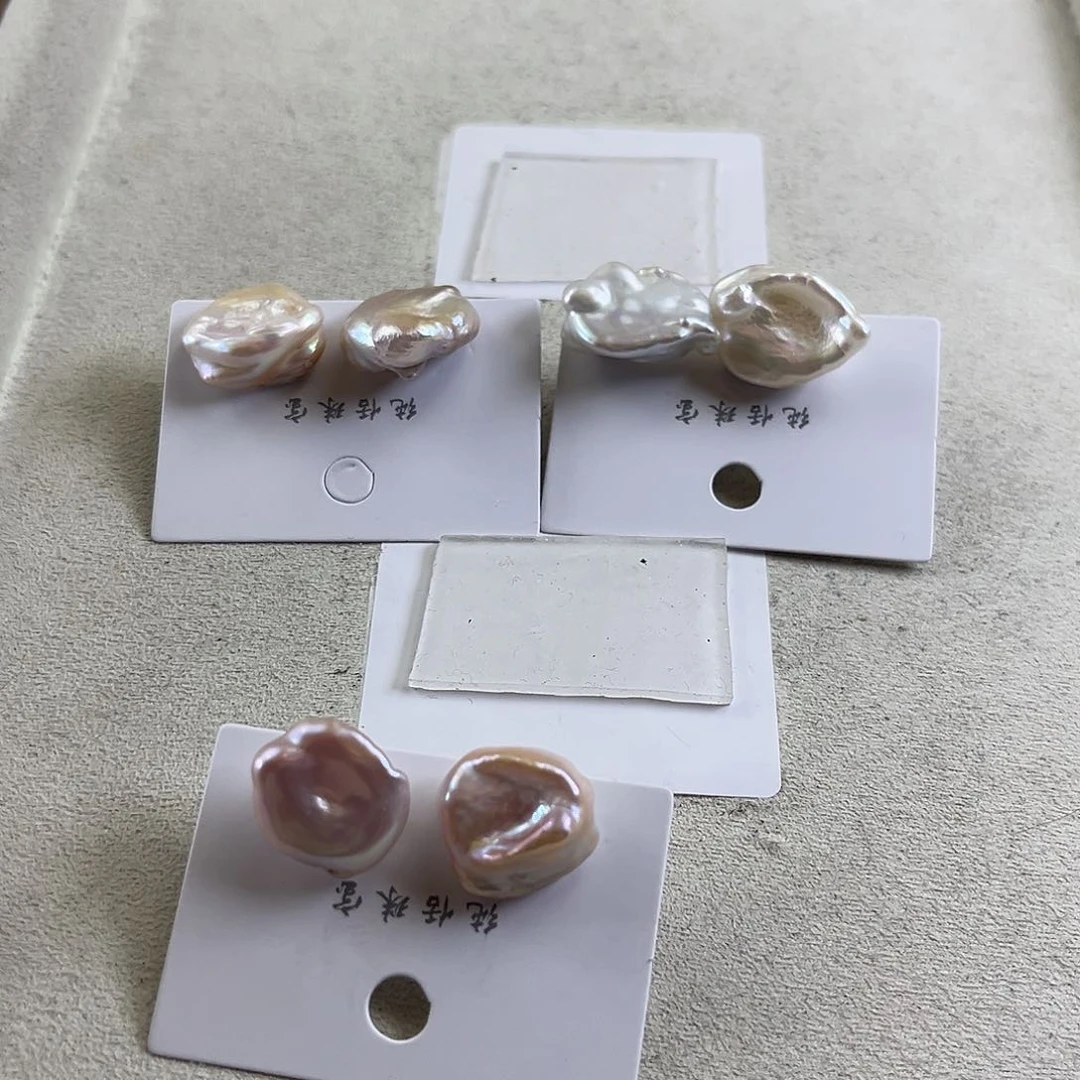 淡水珍珠耳饰未镶嵌【纯恬】多样性发货