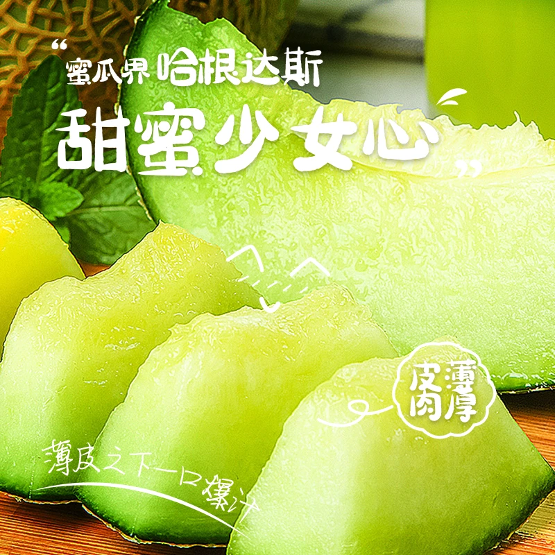 海南网纹瓜甜瓜玫珑蜜瓜静冈新鲜哈密瓜水果产地直发当季新鲜水果