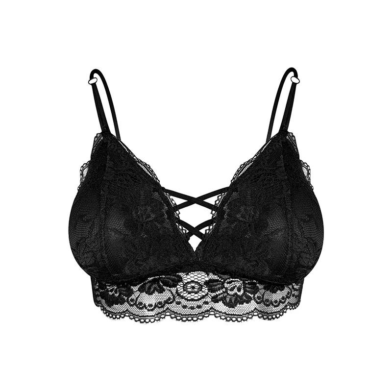 【小Q家】95960时尚蕾丝拼接衬衫+胸垫内衣背心