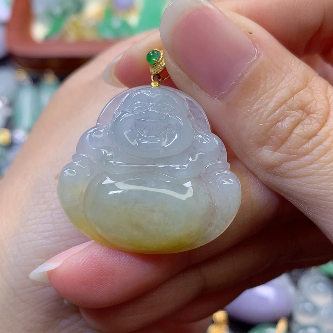 【闪购商品】吊坠(赠链)18K金镶嵌翡翠