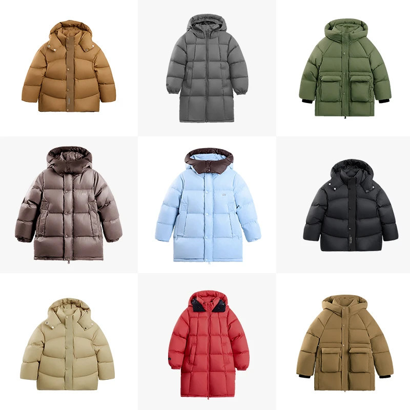 EBAER/一贝皇城【羽绒服】三防儿童防水连帽防油亲子白鸭绒羽绒服