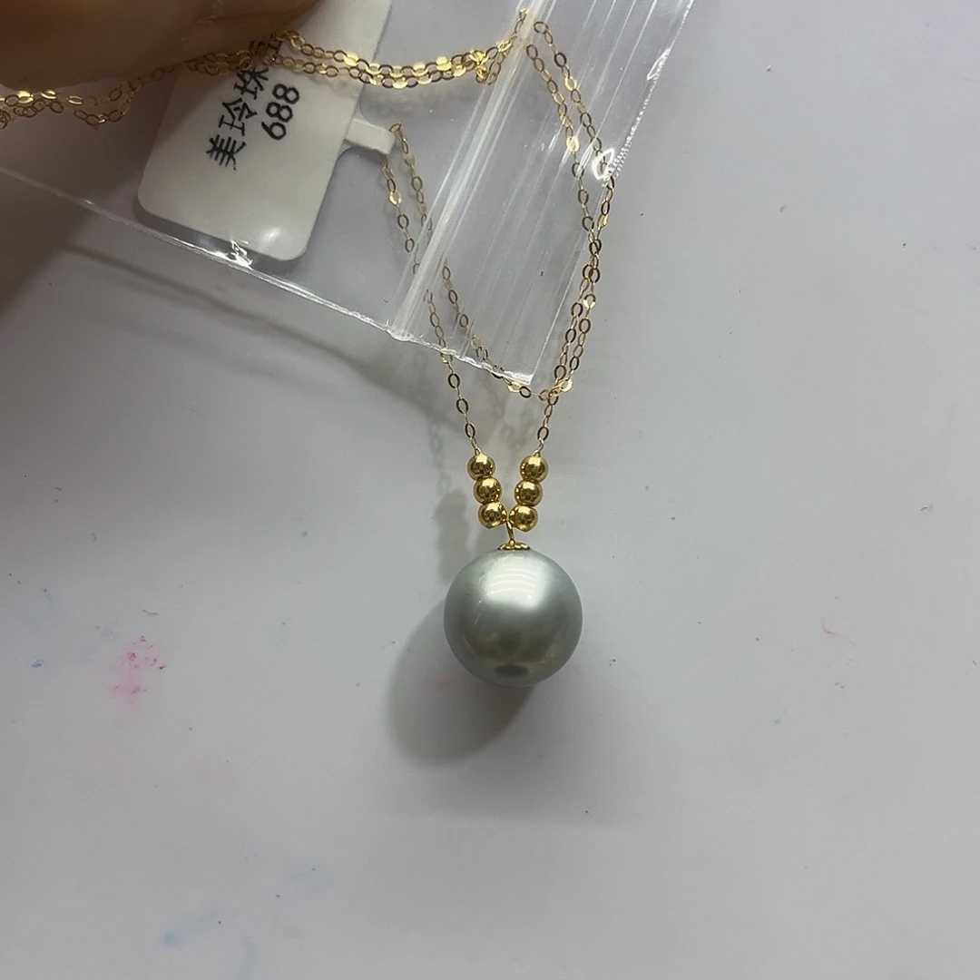 海水珍珠18K金镶嵌颈饰