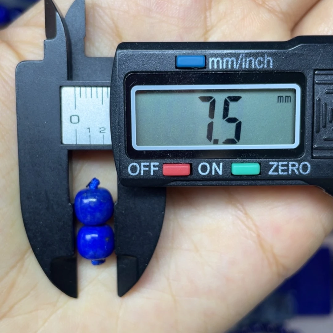 青金石未镶嵌7×6mm老型单珠配饰