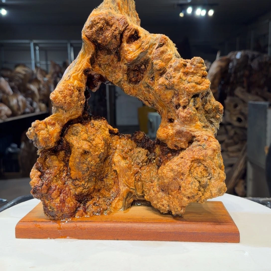 ！***！木王一刀琥珀木摆件76