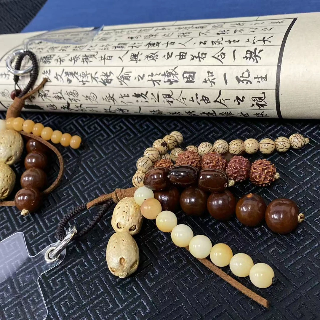 【文玩木串】金刚多宝菩提手机挂，多样性发货1件