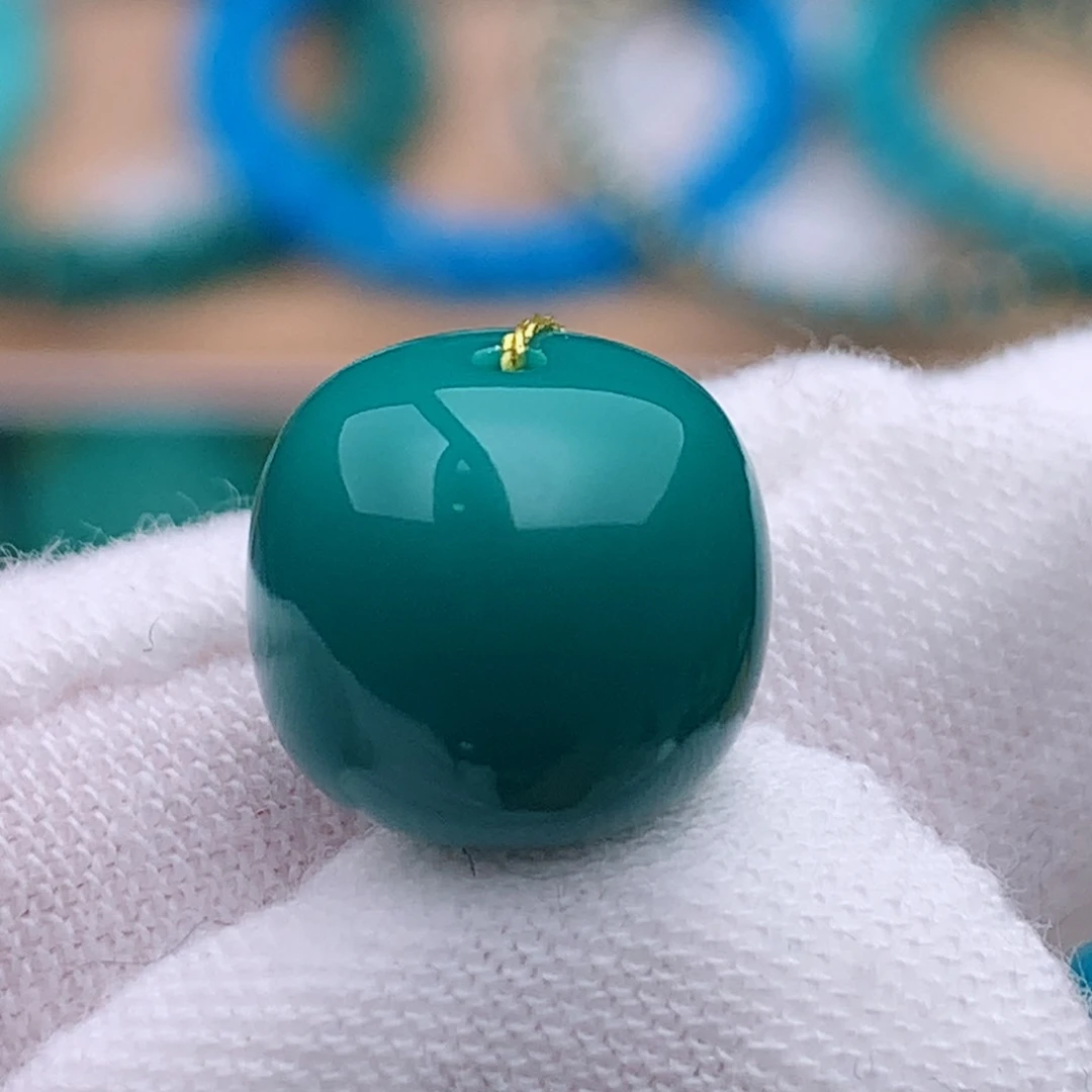 未镶嵌绿松石珠宝奇石10.6mm