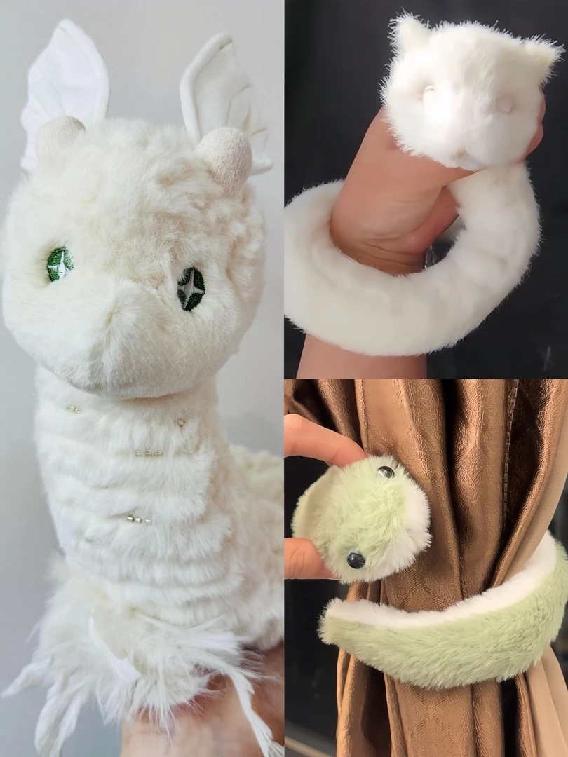 【重生】小蛇羽化蛇毛绒内有铁丝可弯曲玩偶搞怪可爱公仔手机饰品