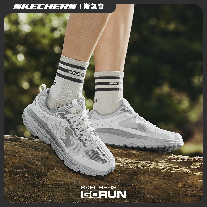 Skechers斯凯奇男鞋秋季时尚潮流复古运动鞋拼接设计舒适减震跑鞋