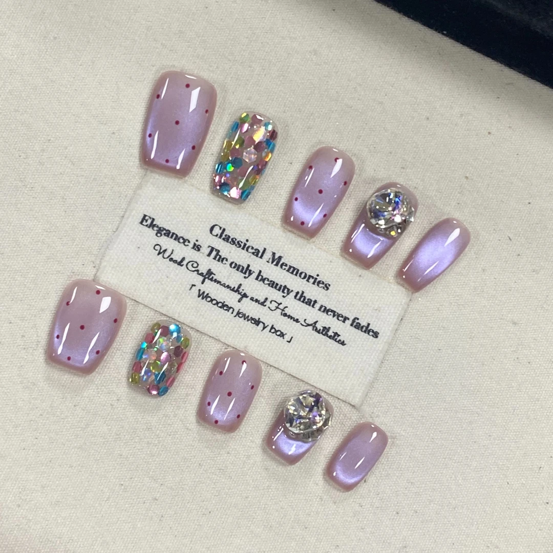 JDD新款纯手工穿戴美甲【葡萄多肉】-JD2072-高级感美甲（送工具包）