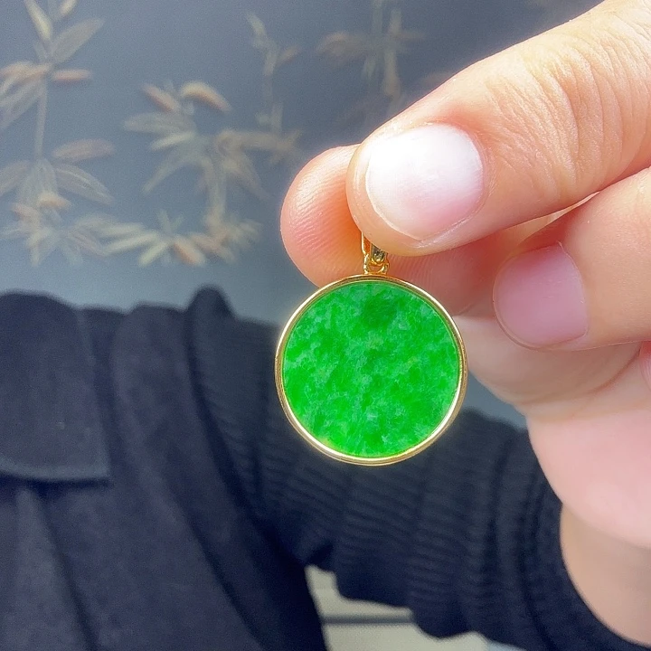 翡翠银S925镶嵌吊坠(不含链)特价