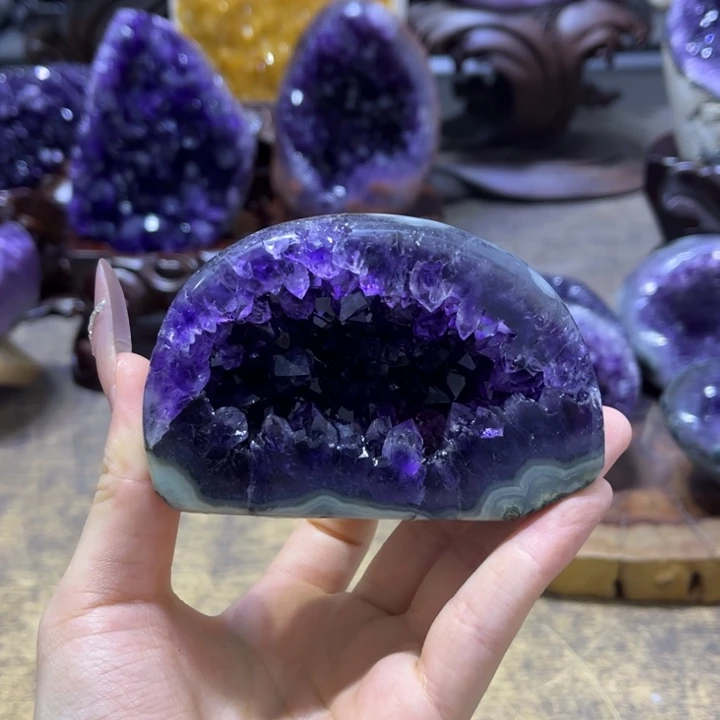 紫晶珠宝半成品未镶嵌