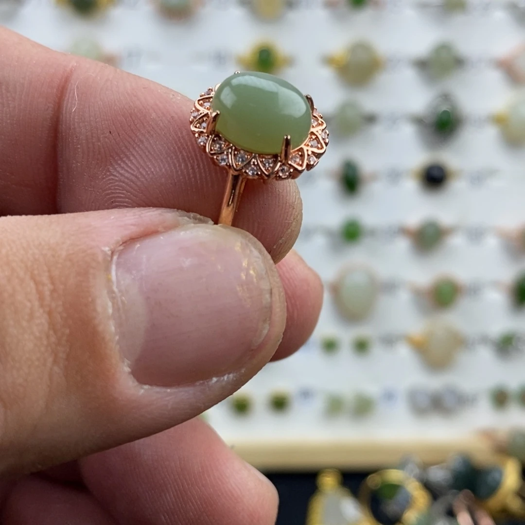 和田玉（碧玉）未镶嵌戒指