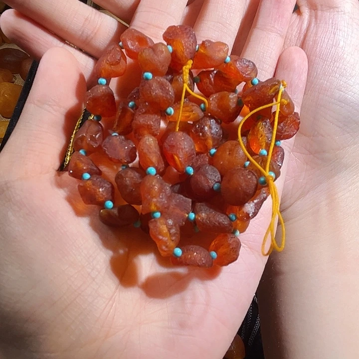 手串琥珀未镶嵌蜜蜡海漂项链