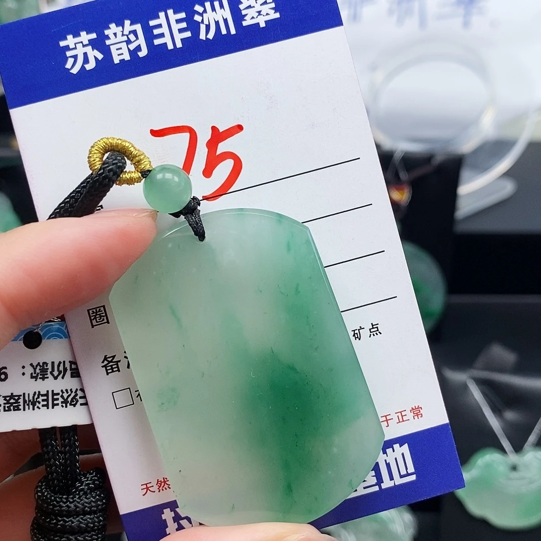 石英质玉（非洲翠）未镶嵌颈饰