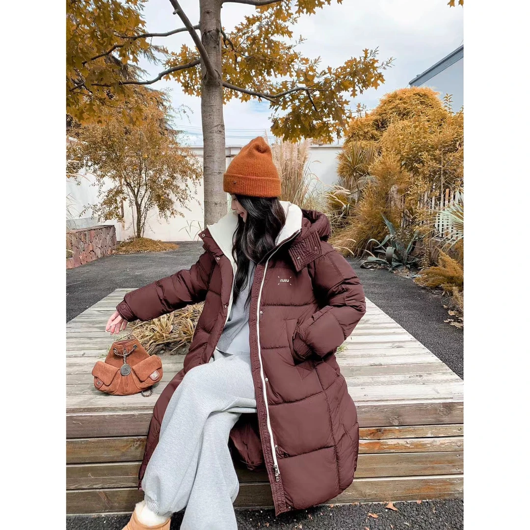 女士百搭长款棉服828-A332***