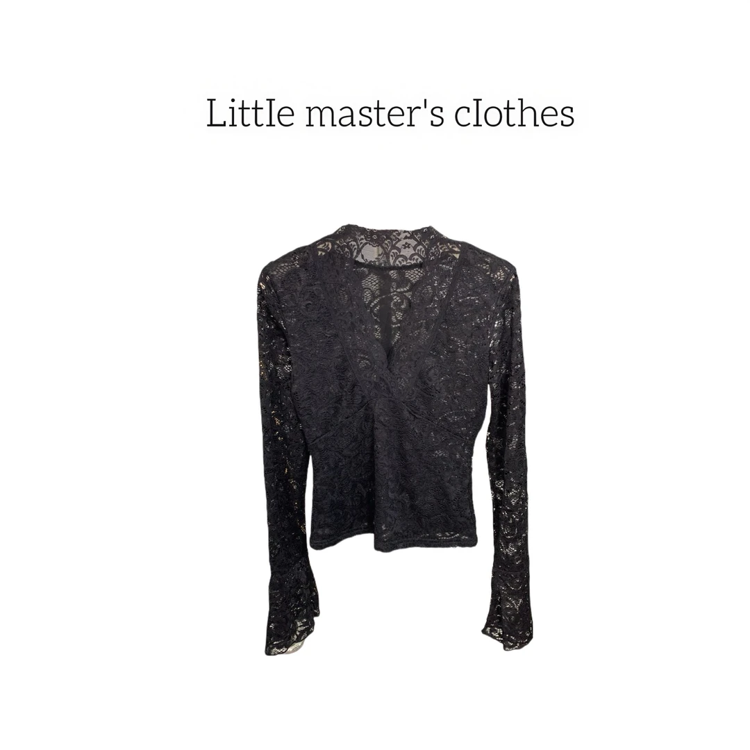 设计师轻奢时尚百搭蕾丝打底衫气质显瘦上衣T恤衫