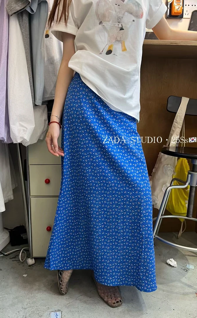 zada@6502 韩系简约休闲风大象印花宽松短袖T 6-18