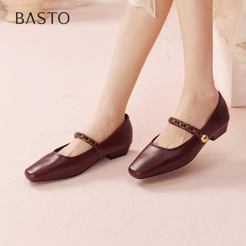 【薄雾玫瑰】2025春季欧若智性风简约通勤玛丽珍鞋女单鞋M1508AQ5