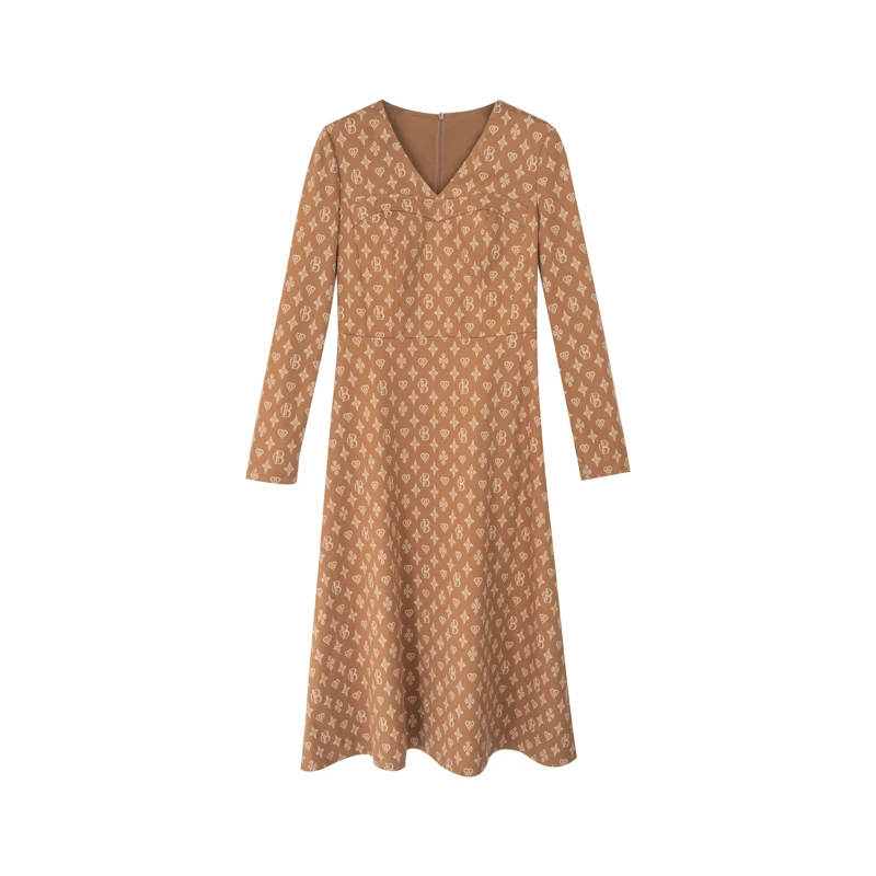 【七语专属】她翼冬季连衣裙显瘦气质针织时尚千鸟格AH4142354212