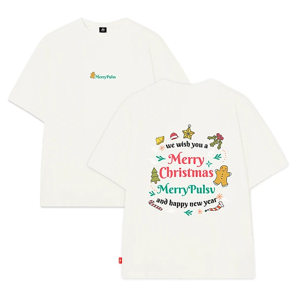 2024秋冬新品PULSV韩国羽毛球服男女同款速干运动短袖休闲圣诞T18