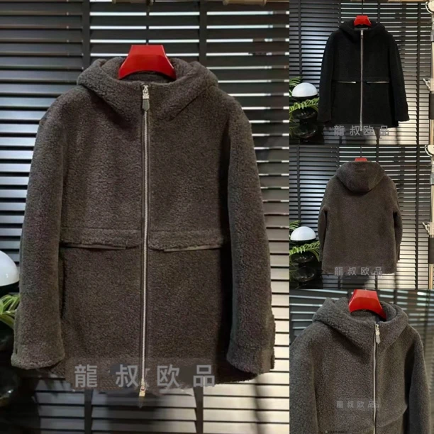 冬季高端男士穿搭/100羊毛配皮连帽/羊毛内胆/顶奢男装192522668