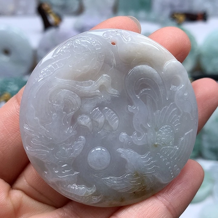 翡翠未镶嵌颈饰龙凤呈祥福利