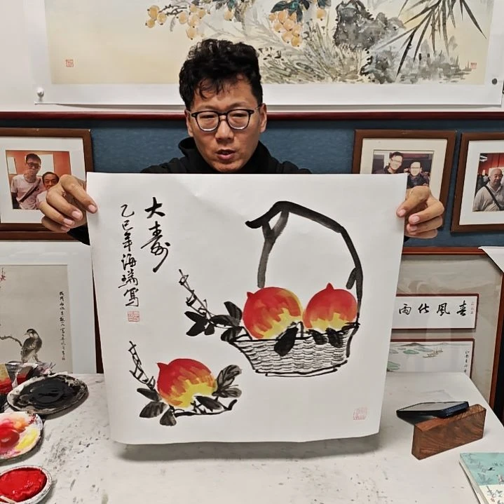 国画贾海瑞老师现场定制