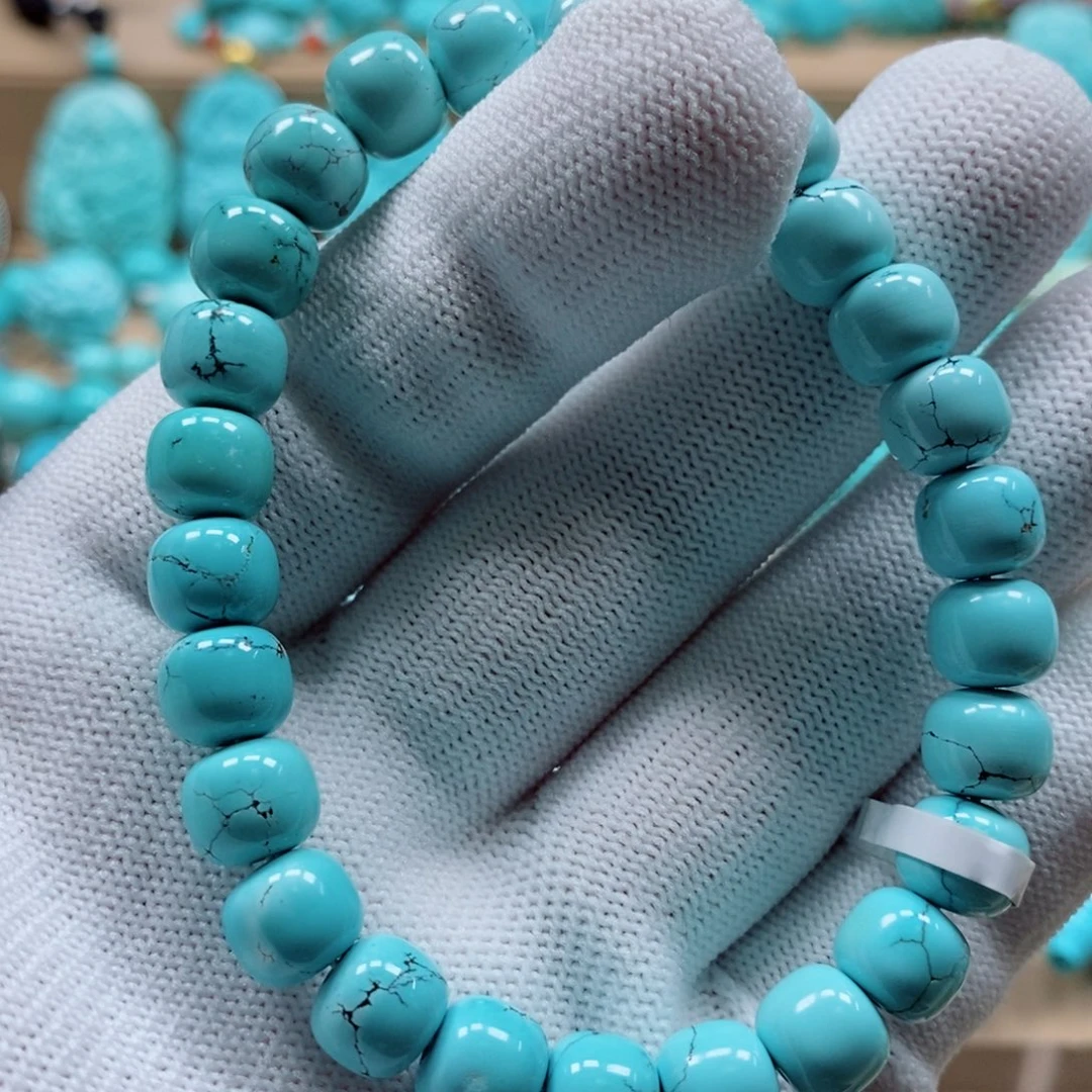 绿松石珠宝奇石未镶嵌四*姐