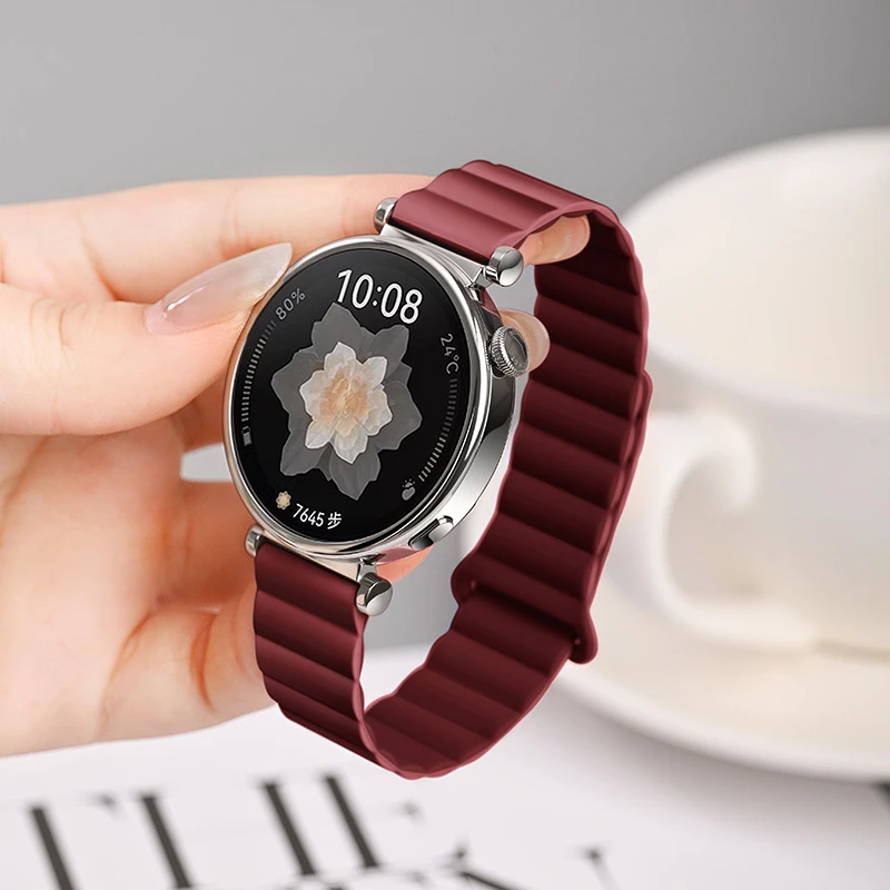 适用华为GT5系列专用手表表带液态硅胶材质gt4透气舒适防汗腕带女