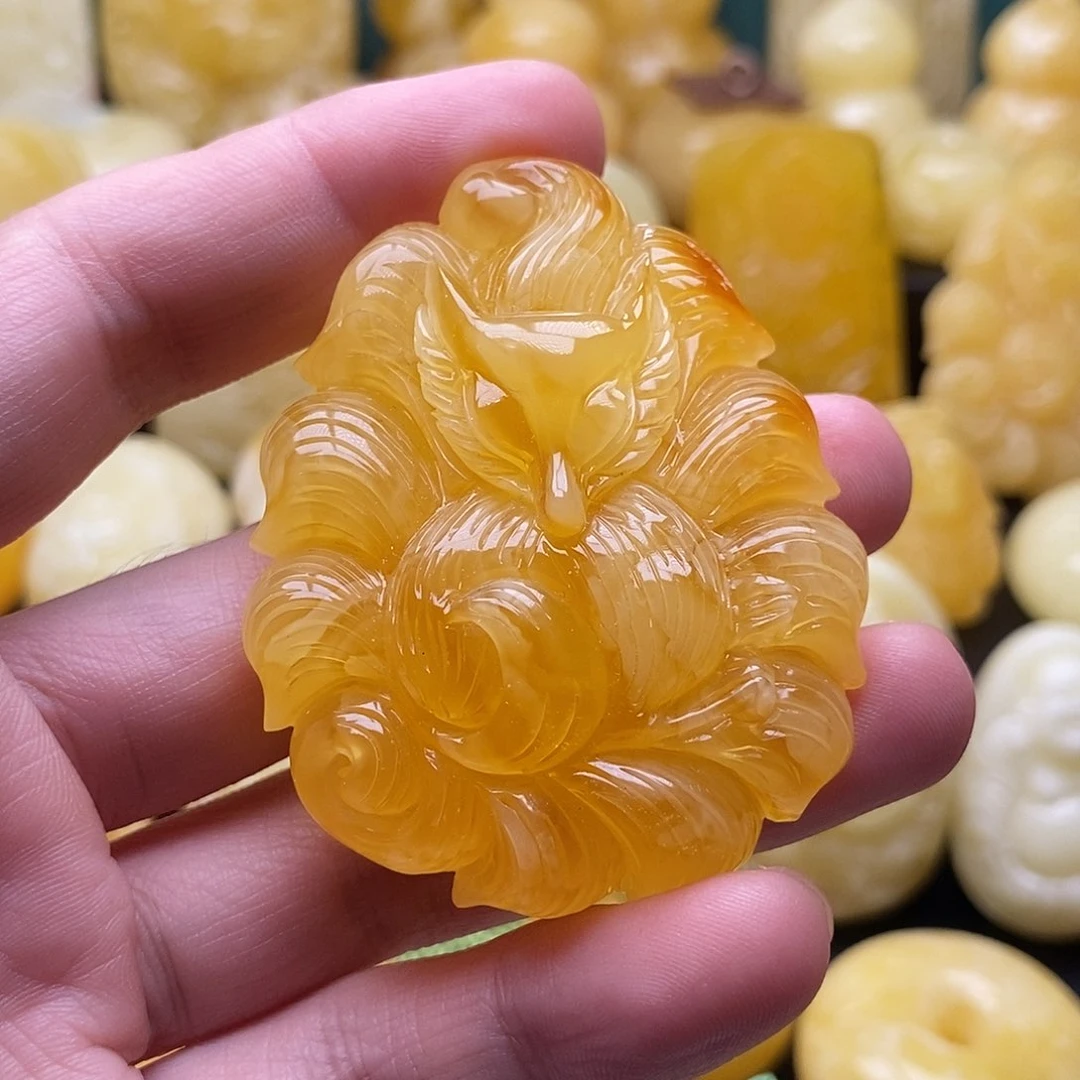 琥珀颈饰未镶嵌琥珀蜜蜡吊坠
