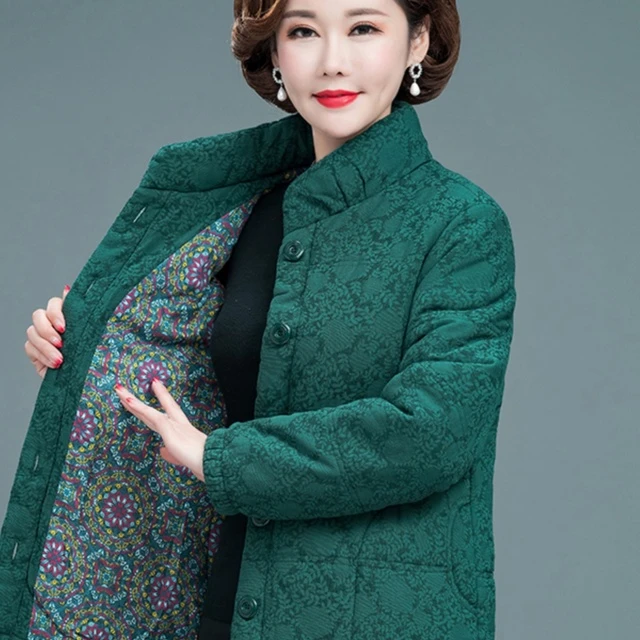妈妈的冬季短棉外套2026新款60岁中老年妇女外套棉外套加厚上衣