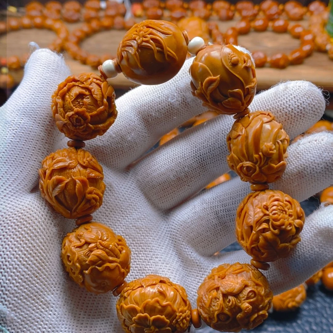 手串/手链橄榄核许忠英2.2×2.4花开富贵（代表作）