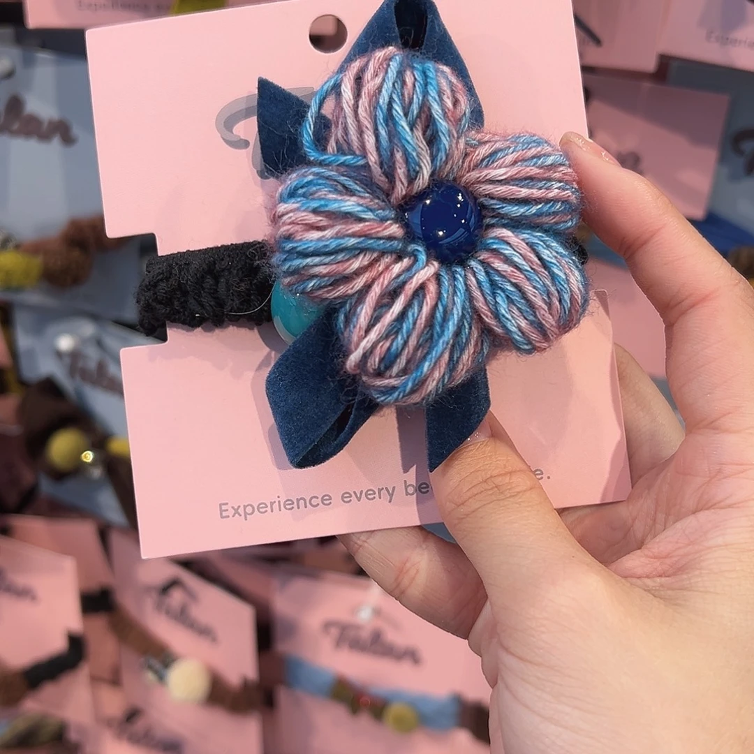布艺铁合金小花发绳