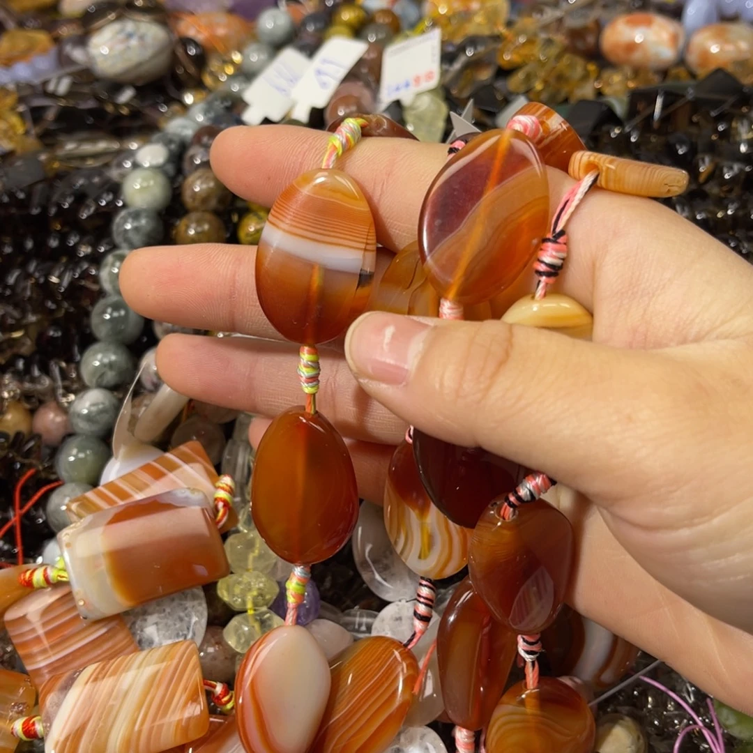 玛瑙/玉髓散珠千层玛瑙片