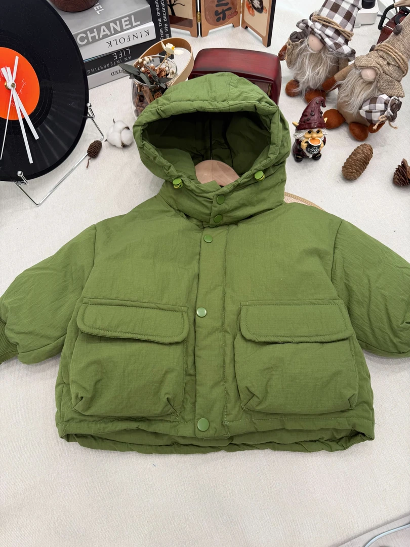 男童加绒加厚棉服2025冬季新款童装儿童韩版时尚洋气百搭外套