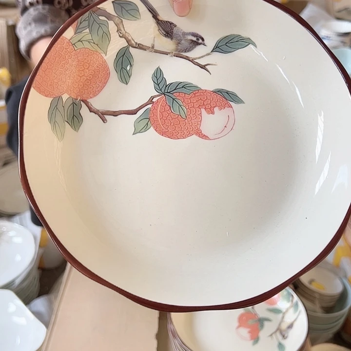 贵妃笑8英寸盘6只破损包赔不补发介意勿拍