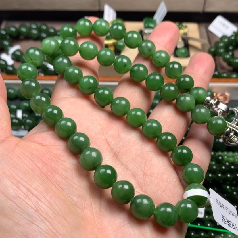 【闪购商品】和田玉（碧玉）颈饰未镶嵌10m m漏款