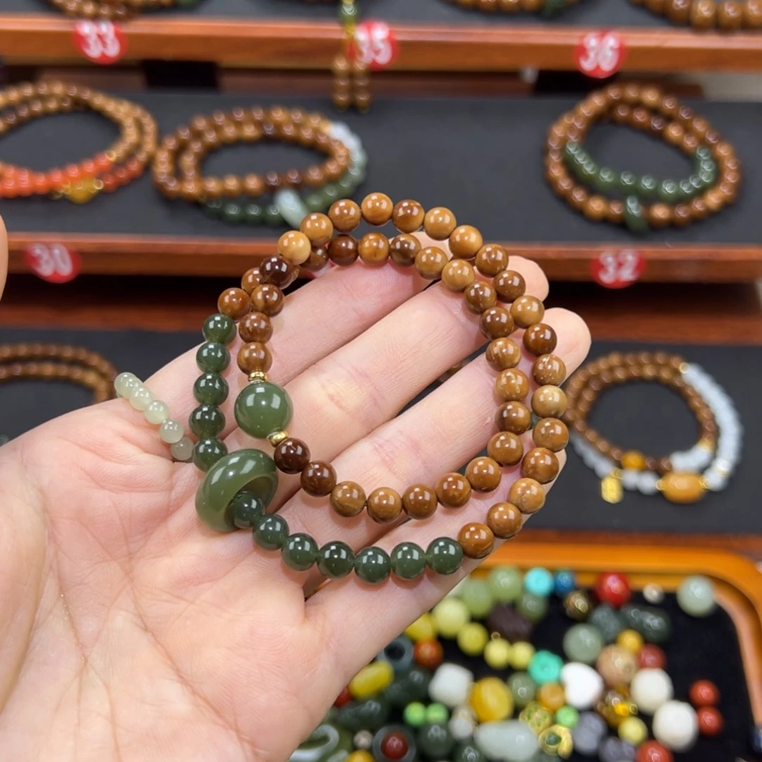 库克手串w*精品双圈半山顶珠0.6