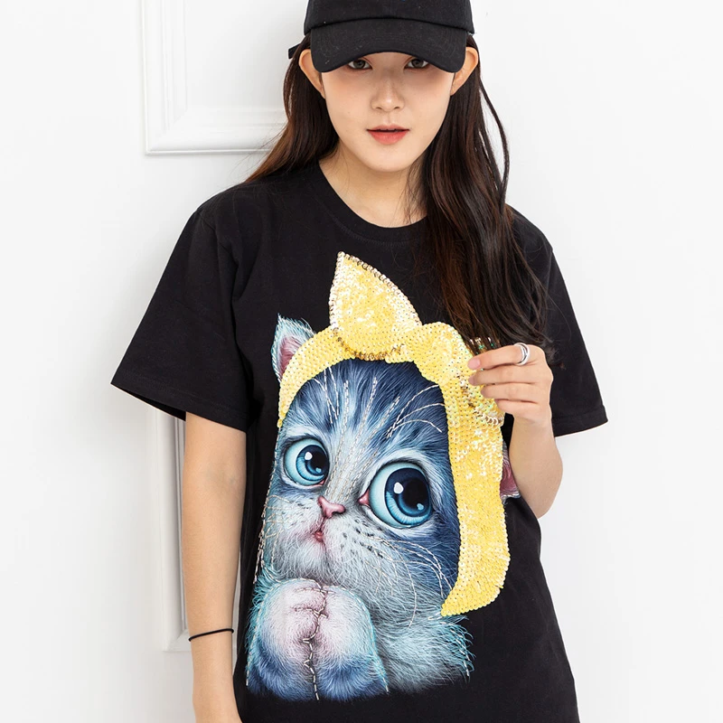 可爱猫泰猫 重工定制版 大图夜光短袖 工作室设计款