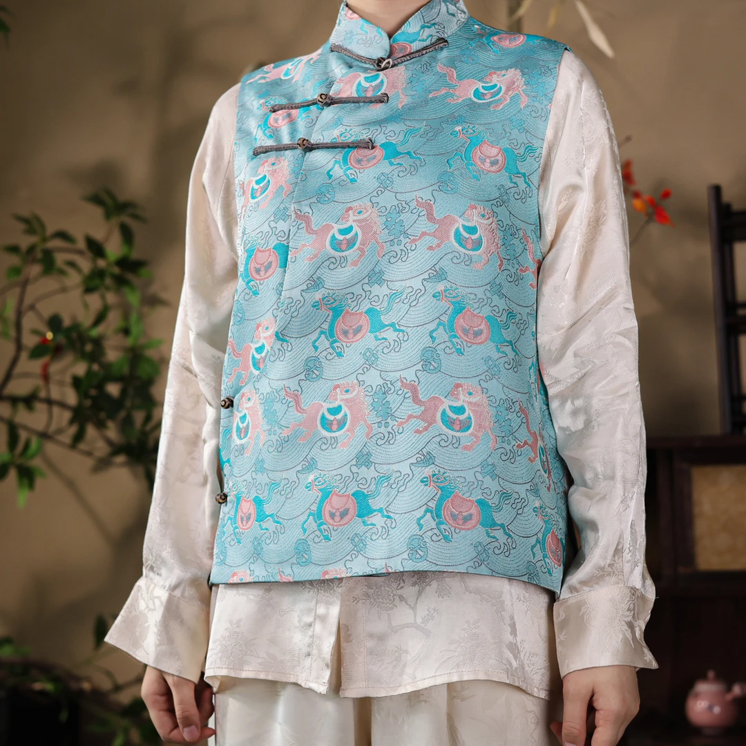 【小田甄陶】真丝马上有钱马甲（LB353）