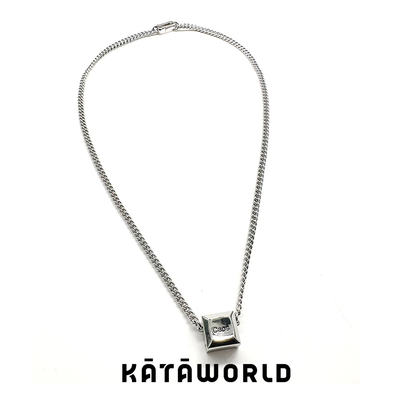 KATAWORLD 铜合金项链 【主理人】银色小键盘项链