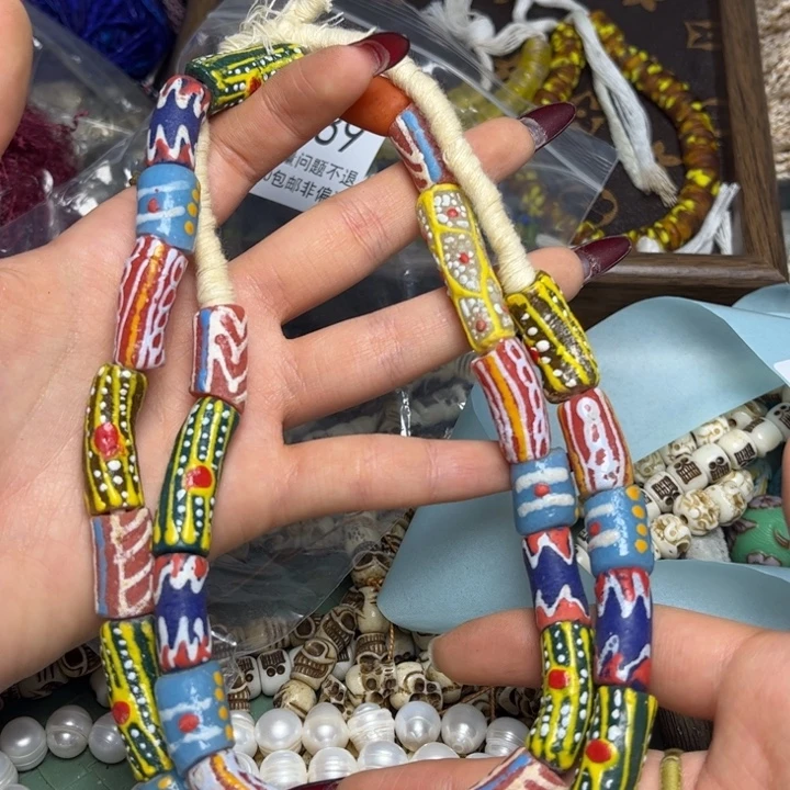 颈饰玻璃9457 非洲管一条