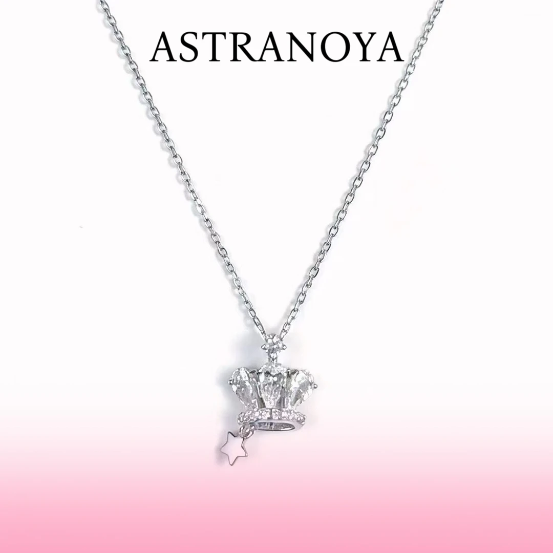 链子925银 Astra Noya 925 银项链甜美风日韩灵动小皇冠坠链ins风