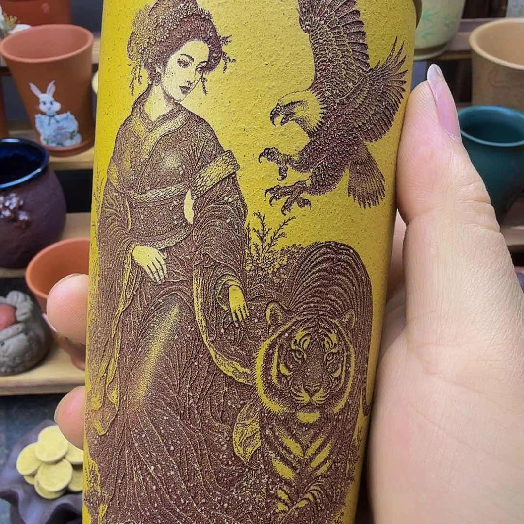 茶杯紫砂宜兴紫砂微瑕大可乐杯