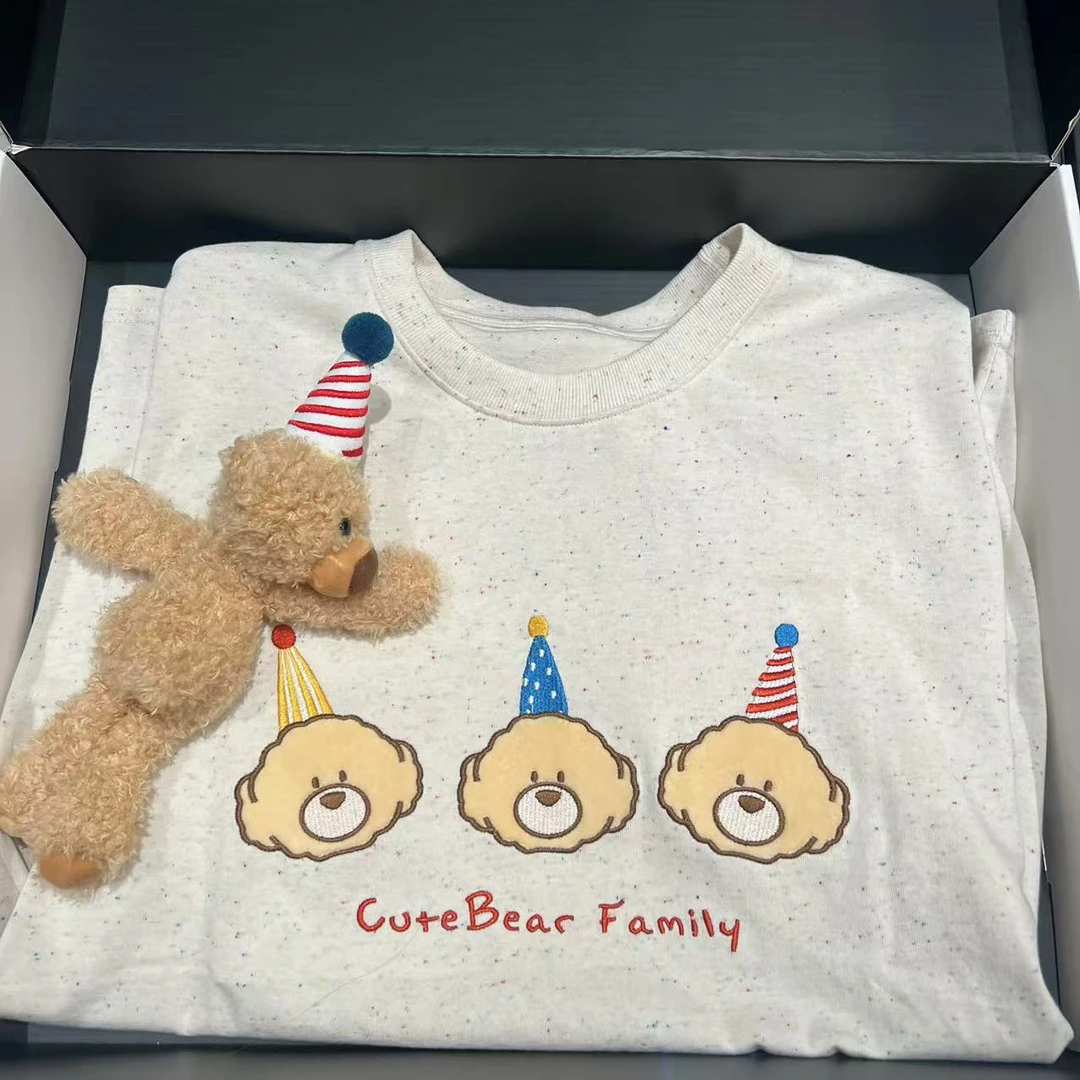 Fog（029）春夏新款喷绘立体玩偶设计感百搭圆领短袖T恤 DX02