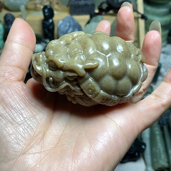 未镶嵌和田玉（糖玉）珠宝半成品此*