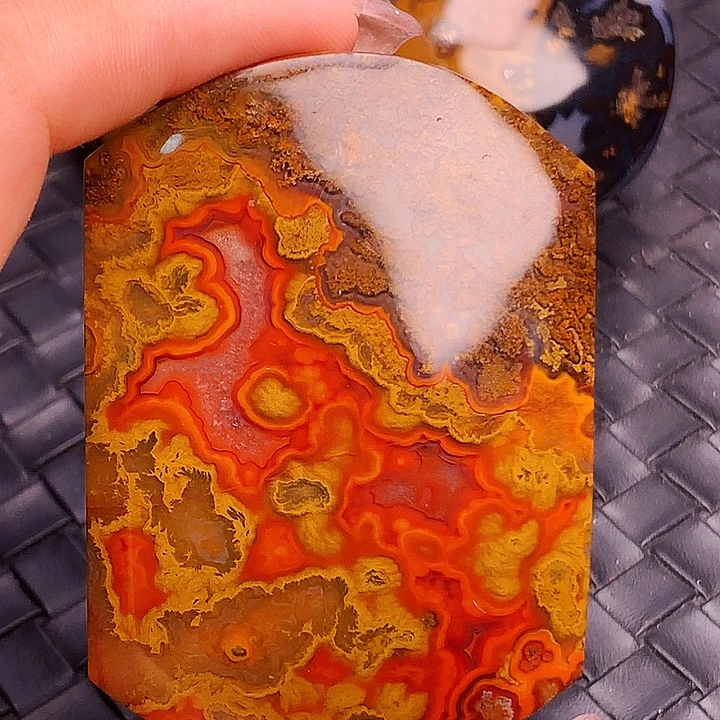 玛瑙/玉髓颈饰未镶嵌心**旧