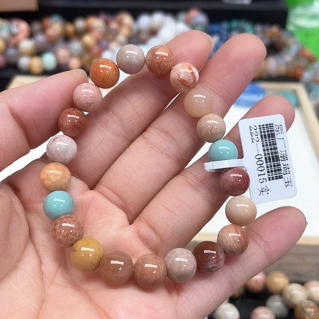 硅化珊瑚（珊瑚玉）手串未镶嵌悠993